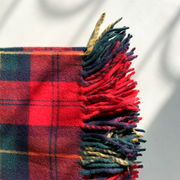 Red flannel check Cosy Throw