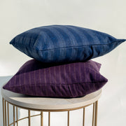 Purple Orchid striped cushion cover