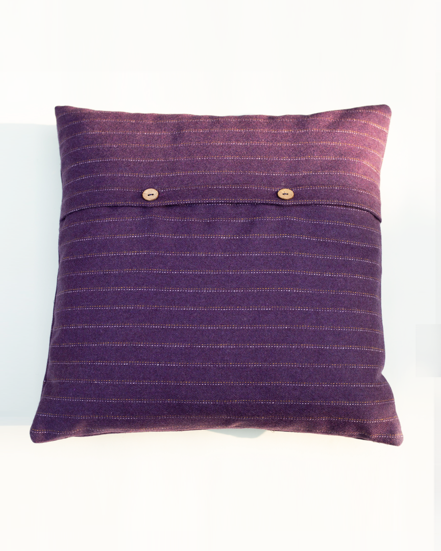 Purple Orchid striped cushion cover